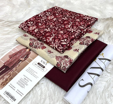 Saya Printed Lawn Unstitched 3 Piece Suit - K40