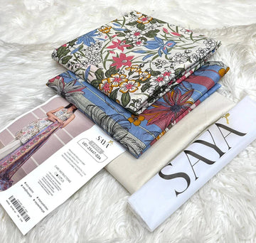 Saya Printed Lawn Unstitched 3 Piece Suit - K37