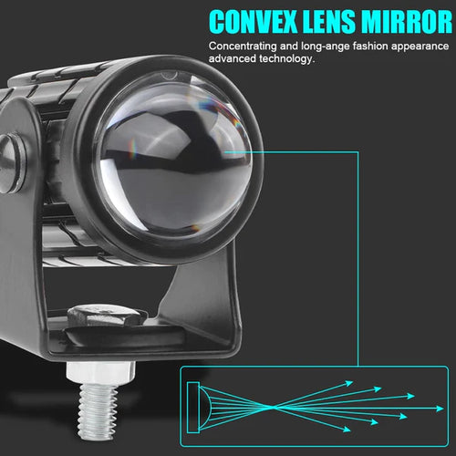 Mini Driving Fog Lights, Motorcycle Auxiliary Spot Lights High Low Beam White / Yellow 1 Pcs