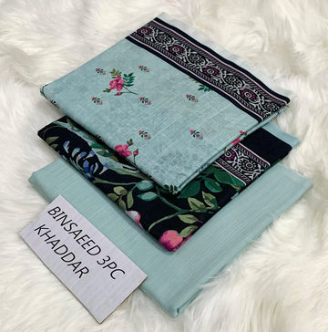 BS KHADDAR UNSTITCHED 3PC SUIT - U31