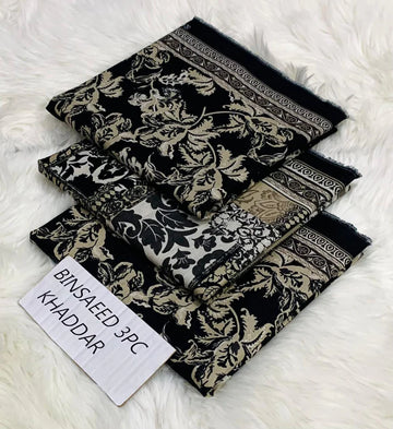 BS KHADDAR UNSTITCHED 3PC SUIT - U28