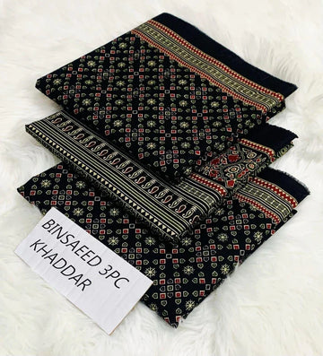 BS KHADDAR UNSTITCHED 3PC SUIT - U41
