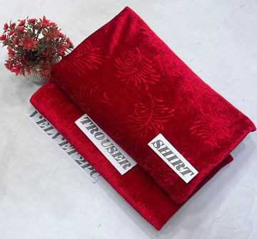KOREAN VELVET 2PC KT-40 ( Maroon )